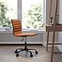 Flash Furniture Alan Armless Vinyl Swivel Low Back Task Office Chair, Brown/Black (DS512BBRBK)~#|#~sp155712628_sc7