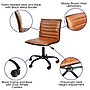 Flash Furniture Alan Armless Vinyl Swivel Low Back Task Office Chair, Brown/Black (DS512BBRBK)~#|#~sp155712634_sc7