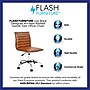 Flash Furniture Alan Armless Vinyl Swivel Low Back Task Office Chair, Brown/Chrome (DS512BBR)~#|#~sp155712704_sc7