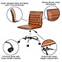 Flash Furniture Alan Armless Vinyl Swivel Low Back Task Office Chair, Brown/Chrome (DS512BBR)~#|#~sp155712706_sc7