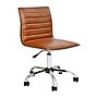 Flash Furniture Alan Armless Vinyl Swivel Low Back Task Office Chair, Brown/Chrome (DS512BBR)~#|#~sp155712876_sc7