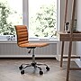 Flash Furniture Alan Armless Vinyl Swivel Low Back Task Office Chair, Brown/Chrome (DS512BBR)~#|#~sp155712878_sc7
