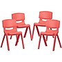Flash Furniture Whitney Plastic Student Stackable Chair, Red, 4 Pack (4YUYCX4004RED)~#|#~sp155712936_sc7