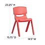 Flash Furniture Whitney Plastic Student Stackable Chair, Red, 4 Pack (4YUYCX4004RED)~#|#~sp155712945_sc7