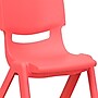 Flash Furniture Whitney Plastic Student Stackable Chair, Red, 4 Pack (4YUYCX4004RED)~#|#~sp155712947_sc7