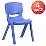 Flash Furniture Whitney Plastic Student Stackable Chair, Blue, 4 Pack (4YUYCX4005BLUE)~#|#~sp155712952_sc7