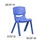 Flash Furniture Whitney Plastic Student Stackable Chair, Blue, 4 Pack (4YUYCX4005BLUE)~#|#~sp155712956_sc7