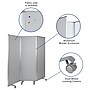 Flash Furniture Double Sided Mobile Magnetic Whiteboard/Cloth Partition with Lockable Casters, 72"H x 24"W (BRPTT0013MP6183)~#|#~sp155714068_sc7