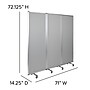 Flash Furniture Double Sided Mobile Magnetic Whiteboard/Cloth Partition with Lockable Casters, 72"H x 24"W (BRPTT0013MP6183)~#|#~sp155714069_sc7