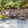 Flash Furniture Brazos Series Outdoor Stack Chair, Brown, 5-Pieces (5JJ303CB)~#|#~sp155714114_sc7