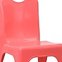 Flash Furniture Plastic School Chair with Carrying Handle and 11'' Seat Height, Red, 4-Pieces (4YUYCX4011RED)~#|#~sp155714162_sc7