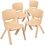 Flash Furniture Plastic School Chair with 10.5" Seat Height, Natural, 4-Pieces (4YUYCX4003NAT)~#|#~sp155714174_sc7