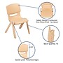 Flash Furniture Plastic School Chair with 10.5" Seat Height, Natural, 4-Pieces (4YUYCX4003NAT)~#|#~sp155714180_sc7