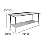 Flash Furniture Prep Table, 72"W x 30"D (NHWT3072BSP)~#|#~sp155715369_sc7