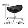 Flash Furniture LeatherSoft Swivel Wing Chair with Ottoman, Black (ZBWINGCHOTBKLEA)~#|#~sp155715410_sc7