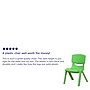 Flash Furniture Plastic School Chair with 10.5" Seat Height, Green, 2-Pieces (2YUYCX003GREEN)~#|#~sp155715520_sc7