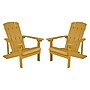 Flash Furniture Charlestown All-Weather Poly Resin Wood Adirondack Chairs, Yellow, 2/Pack (2JJC14501YLW)~#|#~sp155715543_sc7
