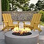 Flash Furniture Charlestown All-Weather Poly Resin Wood Adirondack Chairs, Yellow, 2/Pack (2JJC14501YLW)~#|#~sp155715545_sc7