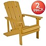 Flash Furniture Charlestown All-Weather Poly Resin Wood Adirondack Chairs, Yellow, 2/Pack (2JJC14501YLW)~#|#~sp155715546_sc7