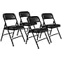 NPS 1200 Series Vinyl Padded Folding Chair, Caviar Black/Black, 4/Pack (1210/4)~#|#~sp160038604_sc7