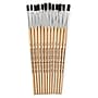 Charles Leonard Long Handle Mixed Media Natural Hog Bristle, Flat Brush, 12/Pack, 6 Packs/Bundle (CHL73125-6) ~#|#~sp160101390_sc7