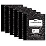 Pacon Composition Notebooks, 9.75" x 7.5", Quad Ruled, 100 Sheets, Black, 6/Bundle (PACMMK37103-6)~#|#~sp160102260_sc7