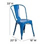Flash Furniture Colorful Restaurant Chair, Blue, 4 Pack (4CH31230BL)~#|#~sp160200079_sc7