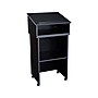 Oklahoma Sound Combo 47.5" Portable Lectern, Black/Charcoal (22-112-BK)~#|#~sp160718454_sc7