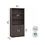 Bush Business Furniture Studio A 73"H 5-Shelf Bookcase with Adjustable Shelves, Storm Gray Laminated Wood (STA010SG)~#|#~sp161613284_sc7