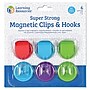 Learning Resources Super Strong Magnetic Clips and Hooks, Assorted Colors, 6/Pack (LER2691)~#|#~sp161761171_sc7
