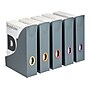 Durable VARICOLOR Plastic Magazine Racks, Gray/Multicolor, 5/Pack (770657)~#|#~sp162863005_sc7