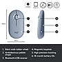 Logitech Pebble M350 Wireless Ambidextrous Optical Mouse, Blue Gray  (910-005773)~#|#~sp162864026_sc7