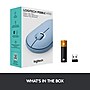 Logitech Pebble M350 Wireless Ambidextrous Optical Mouse, Blue Gray  (910-005773)~#|#~sp162864039_sc7