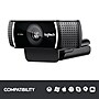 Logitech C922 Pro Stream Webcam 1080P Camera for HD Video Streaming, Black (960-001087)~#|#~sp163146053_sc7