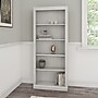 Bush Furniture Saratoga 72"H 5-Shelf Bookcase with Adjustable Shelves, Linen White Oak Laminate (W1645C-03)~#|#~sp163409832_sc7
