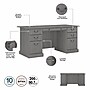 Bush Furniture Saratoga 66"W Wood Executive Desk, Modern Gray (EX45866-03K)~#|#~sp163411646_sc7