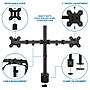 Mount-It! Adjustable Dual Monitor Arm Mount, Up To 32" Monitor, Black (MI-2752)~#|#~sp163926829_sc7
