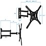 Mount-It! Full Motion Flat Screen TV and Monitors Wall Mount Bracket for 23" to 55" VESA Mount Screens (MI-4110)~#|#~sp163926924_sc7
