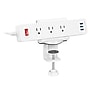 Mount-It! 3-Outlet 3-USB Port Desktop Power Strip with Clamp Desk Mount, White (MI-7281)~#|#~sp163926958_sc7