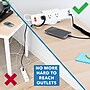 Mount-It! 3-Outlet 3-USB Port Desktop Power Strip with Clamp Desk Mount, White (MI-7281)~#|#~sp163926962_sc7