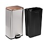 Honey-Can-Do Steel Indoor Trash Can Set with Hinged Lid, 7.92 & 1.32 Gallon, Rose Gold (TRS-09325)~#|#~sp164032220_sc7
