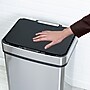 Honey-Can-Do Motion Sensor Steel Indoor Trash Can with Automatic Lid, 13.2 Gallon, Silver (TRS-08414)~#|#~sp164049524_sc7