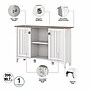 Bush Furniture Salinas 30" Accent Storage Cabinet with 3 Shelves, Shiplap Gray/Pure White (SAS147G2W-03)~#|#~sp164749901_sc7