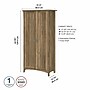 Bush Furniture Salinas 63" Tall Storage Cabinet with 4 Shelves, Reclaimed Pine (SAS332RCP-03)~#|#~sp164750312_sc7