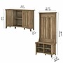 Bush Furniture Salinas 68" Storage Set with Hall Tree, Shoe Bench, Accent Cabinet, 5 Shelves, Reclaimed Pine (SAL008RCP)~#|#~sp164750963_sc7