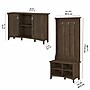 Bush Furniture Salinas 68" Storage Set with Hall Tree, Shoe Bench and Accent Cabinet with 5 Shelves, Ash Brown (SAL008ABR)~#|#~sp164751166_sc7