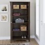 Bush Furniture Salinas 63" Tall Storage Cabinet with 4 Shelves, Ash Brown (SAS332ABR-03)~#|#~sp164751813_sc7