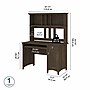 Bush Furniture Salinas 48"W Small Computer Desk with Hutch, Ash Brown (MY72608-03)~#|#~sp164753087_sc7