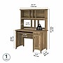Bush Furniture Salinas 48"W Small Computer Desk with Hutch, Reclaimed Pine (MY72408-03)~#|#~sp164754872_sc7