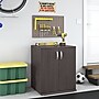Bush Business Furniture Universal 34" Floor Storage Cabinet with 2 Shelves, Storm Gray (UNS128SG)~#|#~sp164811614_sc7